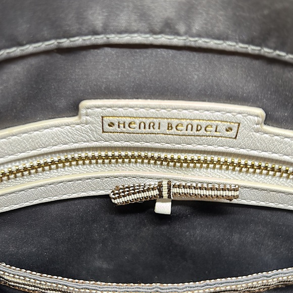 Henri Bendel Beautiful Tan Reptile Skin Print Leather Handbag Purse 🌸🌸 - Picture 10 of 12